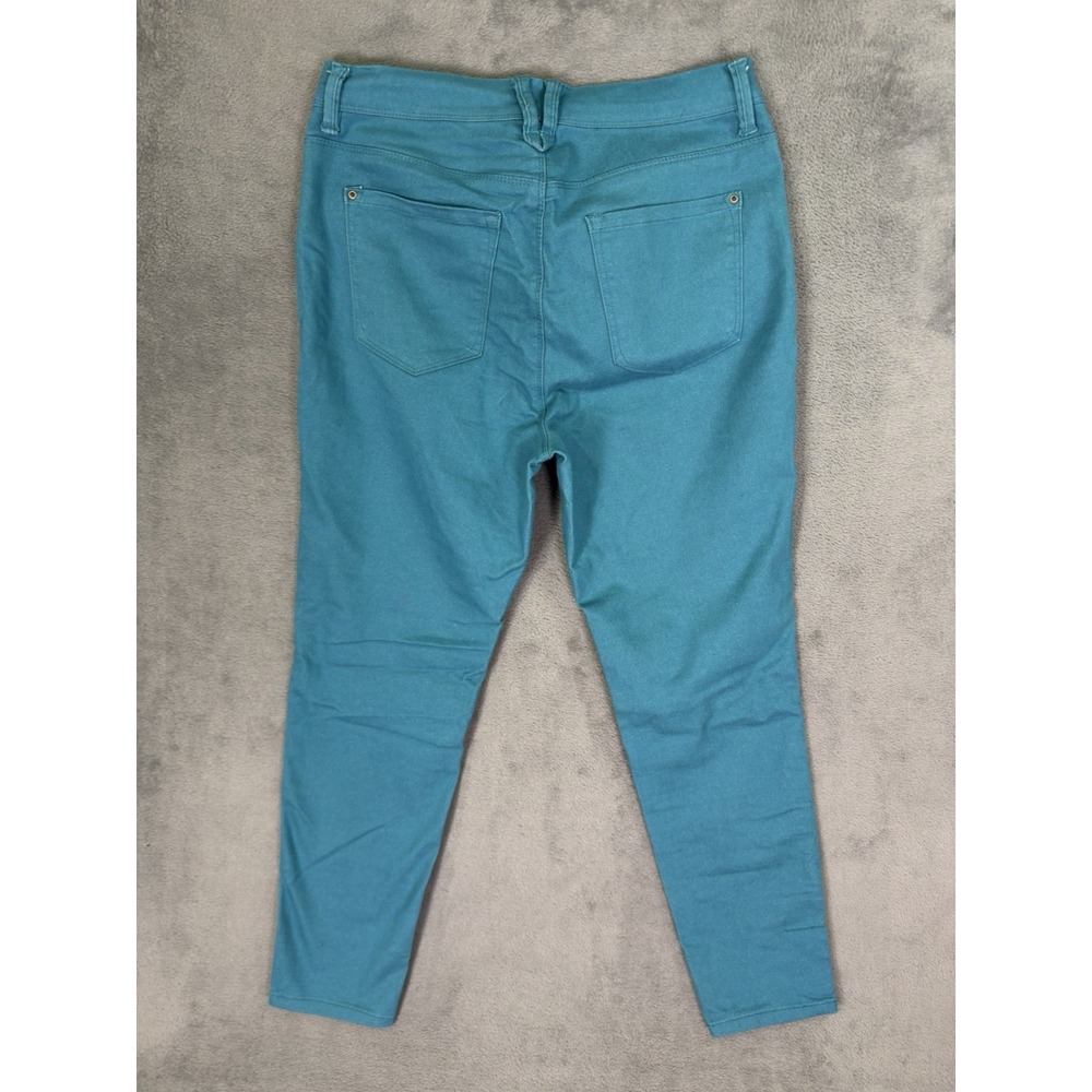 Curve Appeal Jeans Womens 8 Blue Teal High Rise Minimalist Jegging Stretch - Picture 2 of 9